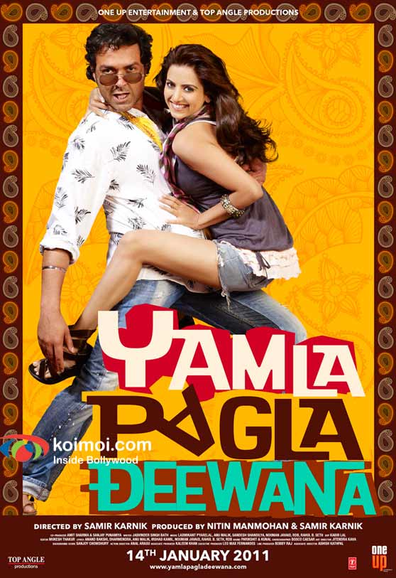Bobby Deol, Kulraj Randhawa (Yamla Pagla Deewana Movie Poster)