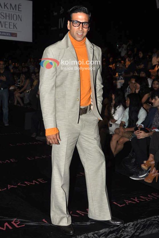 Akshay Kumar Ramp Walk At 'Lakme Fashion Week 2010' Event