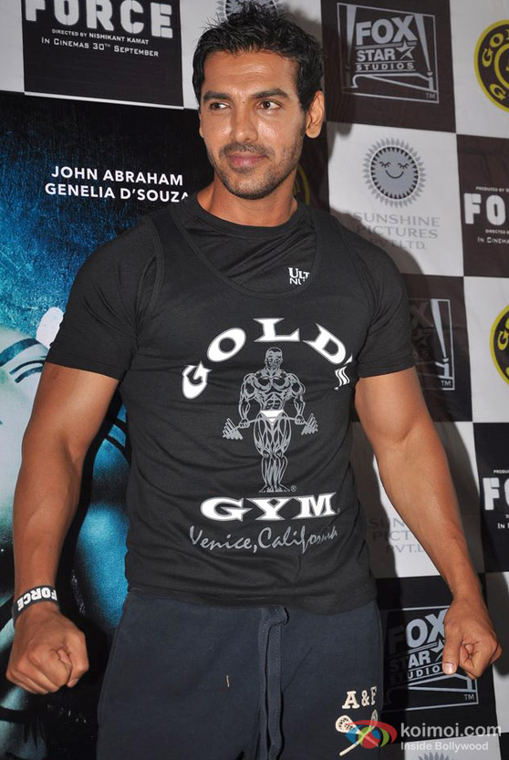 John Abraham Promote 'Force' Movie At Gold Gym