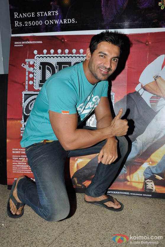 John Abraham At 'Desi Boyz' Movie Screening