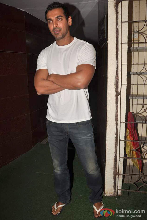 John Abraham poses for the cameras