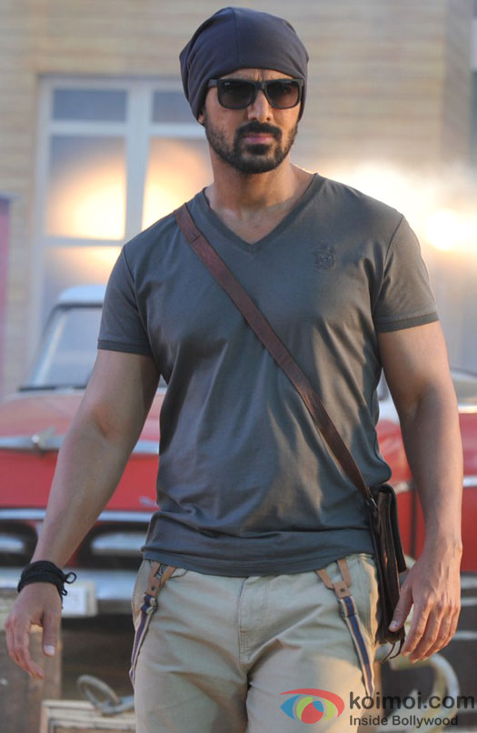John Abraham on the sets of 'I Me Aur Main'