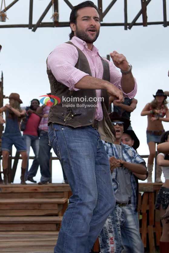 Saif Ali Khan on stage in Race Movie