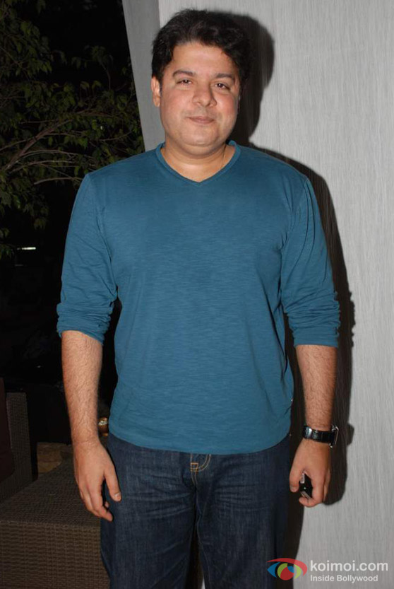 Sajid Khan gives a smile for the cameras
