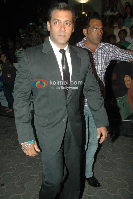 Salman Khan in a black suit and tie