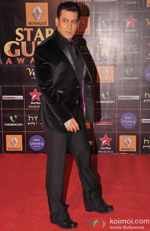 Salman Khan at the red carpet of Star Guild Awards