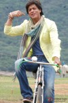 Shah Rukh Khan rides a bicycle in Billu Barber Movie