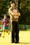 Shah Rukh Khan on the training field in Chak De! India Movie