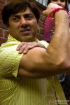 Sunny Deol 's bulging biceps in Heroes Movie