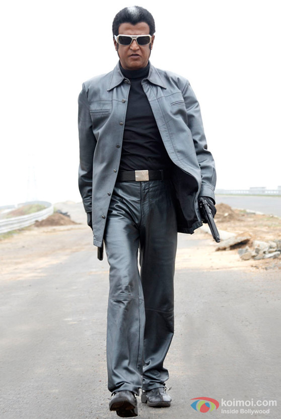 Rajnikanth with a streak in Endhiran The Robot Movie