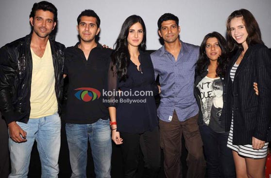 Hrithik Roshan, Ritesh Sidhwani, Katrina Kaif, Farhan Akhtar, Zoya Akhtar, Kalki Koechlin