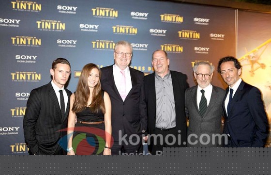 Jamie Bell, Steven Spielberg At The Adventures of Tintin Premiere