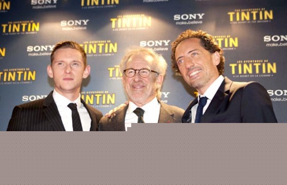 Jamie Bell, Steven Spielberg At The Adventures of Tintin Premiere