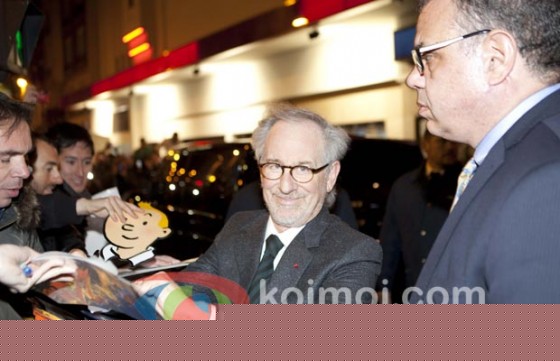 Steven Spielberg At The Adventures of Tintin Premiere 