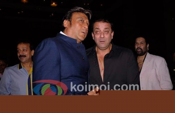 Jackie Shroff, Sanjay Dutt At Rajiv Shukla's Party