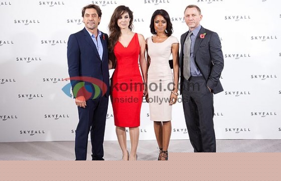 Javier Bardem, Berenice Marlohe, Naomie Harris, Daniel Craig At Skyfall Announcement
