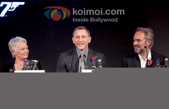Judi Dench, Daniel Craig, Sam Mendes At Skyfall Announcement