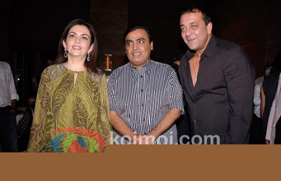 Nita Ambani, Mukesh Ambani Sanjay Dutt At Rajiv Shukla's Party