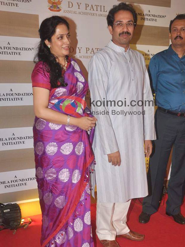 Rashmi Thackeray, Uddhav Thackeray At D Y Patil Achievers Awards