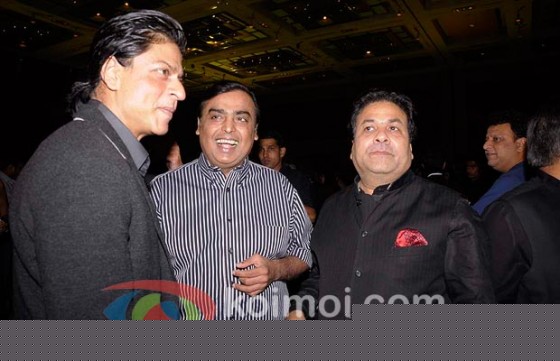 Shahrukh Khan, Mukesh Ambani, Rajiv Shukla At Rajiv Shukla's Party