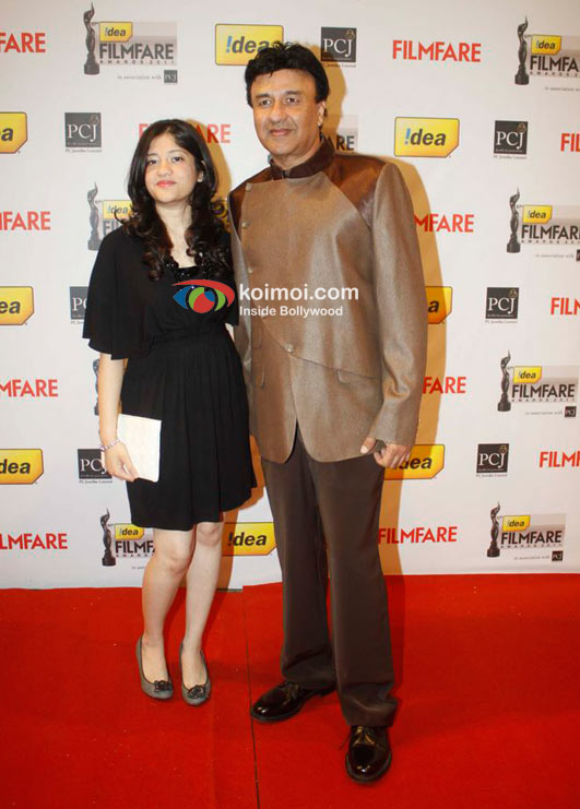 Anu Malik With Wife At The '57th Idea Fimfare Awards 2011'