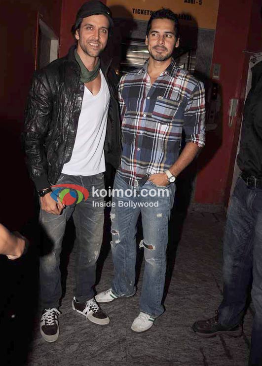 Hrithik Roshan, Dino Morea At Agneepath Screening