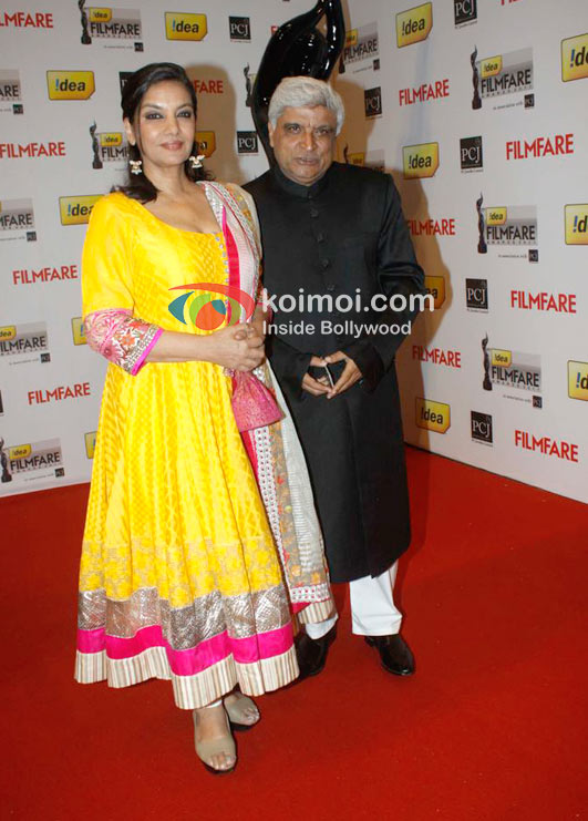 Shabana Azmi, Javed Akhtar At The '57th Idea Fimfare Awards 2011'