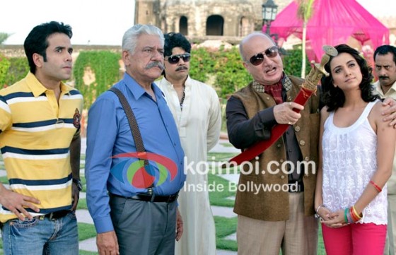 Tusshar Kapoor, Om Puri, Anupam Kher, Kulraj Randhawa (Chaar Din Ki Chandni Movie Stills)