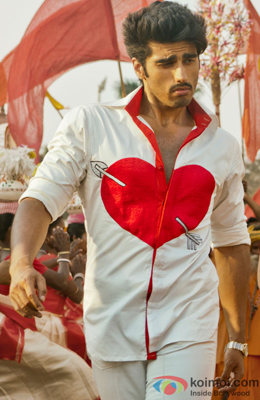 Arjun Kapoor dressed in a cheesy costume for a song sequence