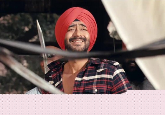 A scared Ajay Devgan in Son Of Sardar Movie Stills