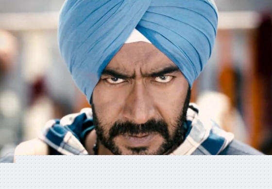 Ajay Devgan in an angry pose from in Son Of Sardar Movie Stills