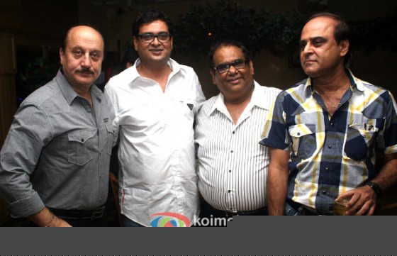Anupam Kher, Karan Razdan At Satish Kashik's Birthday Party
