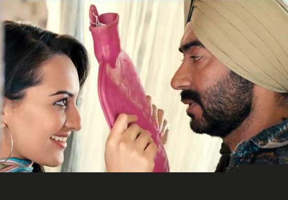 Cute Sonakshi Sinha and Ajay Devgan in Son Of Sardar Movie Stills