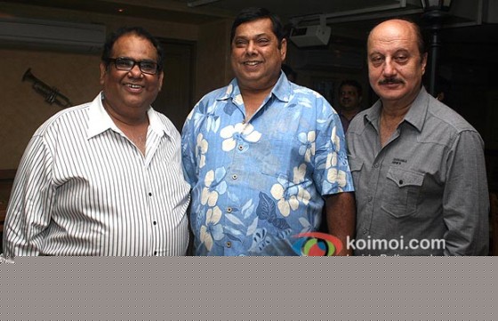 David Dhawan, Anupam Kher At Satish Kashik's Birthday Party