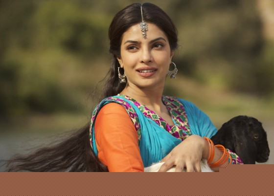 Priyanka Chopra wih a goat in Teri Meri Kahaani Movie Stills