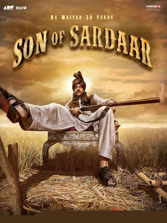 Sanjay Dutt with gun sardar in Son Of Sardar Movie First Look Poster