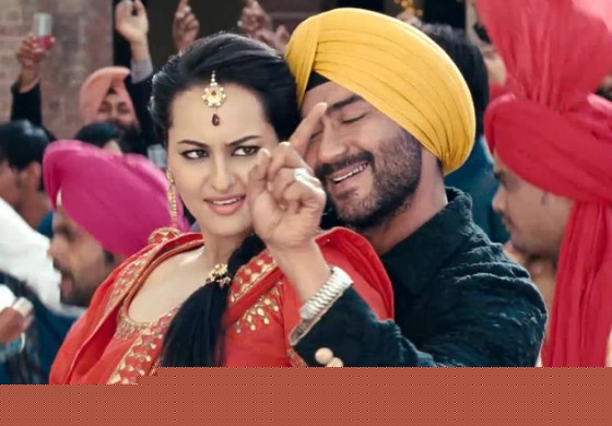 Sonakshi Sinha and Ajay Devgan shaking a leg to the beats in Son Of Sardar Movie Stills