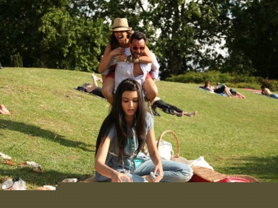 Deepika Padukone, Saif Ali Khan and Diana Penty having fun in garden in Cocktail Movie Stills