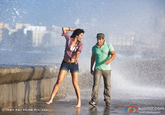 Katrina Kaif and Salman Khan in a song sequence in Ek Tha Tiger Movie Stills