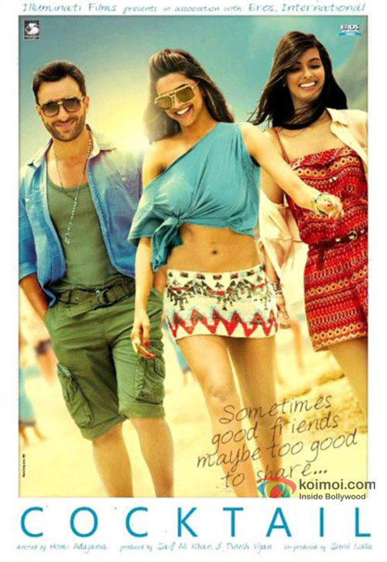 Saif Ali Khan, Deepika Padukone and Diana Penty in Cocktail Movie Poster