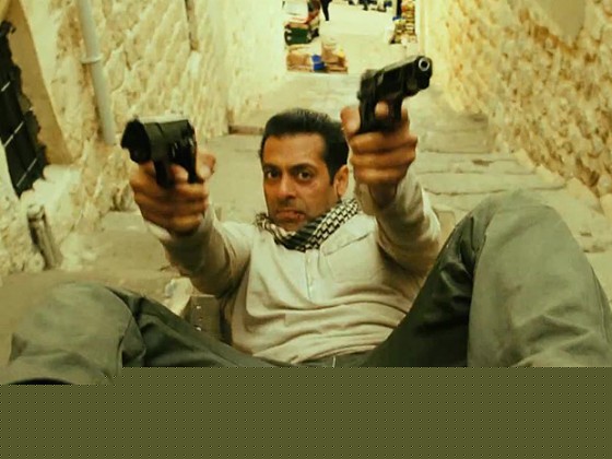 Salman Khan in an action sequence in Ek Tha Tiger Movie Stills