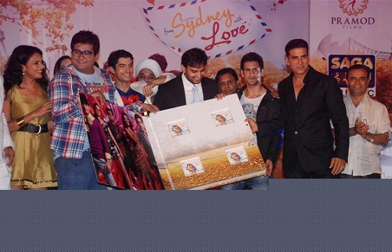 Bidita Bag, Prateek Chakravorty, Sharad Malhotra, Karan Sagoo, Akshay Kumar, Yogesh Lakhani at the Music Launch of From Sydney With Love