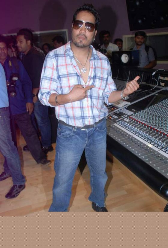 Mika Singh at the song recording of Himmatwala