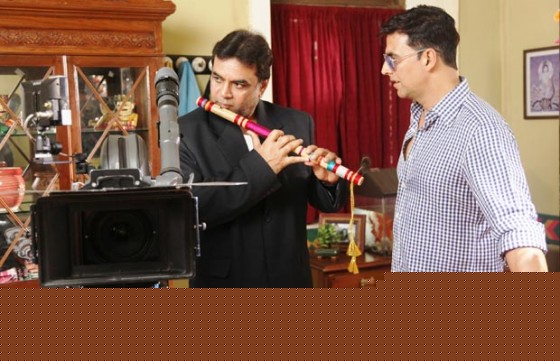 Paresh Rawal And Akshay Kumar on the sets of OMG Oh My God Movie Stills