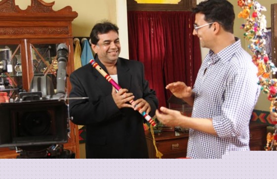 Paresh Rawal And Akshay Kumar on the sets of OMG Oh My God Movie Stills