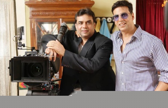 Paresh Rawal And Akshay Kumar on the sets of OMG Oh My God Movie Stills
