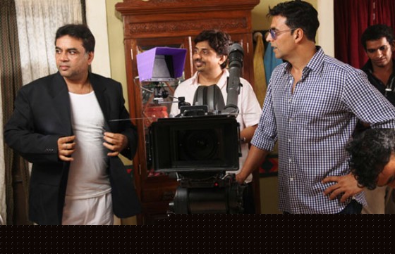 Paresh Rawal And Akshay Kumar on the sets of OMG Oh My God Movie Stills