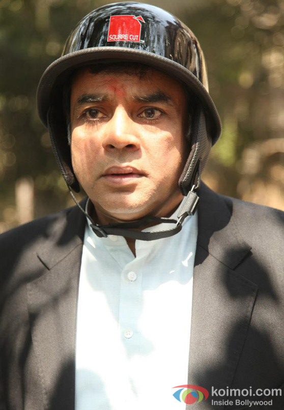 Paresh Rawal Wearing Riding Gear In OMG Oh My God! Movie Stills