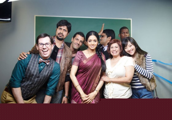 Sridevi with the rest of the cast for English Vinglish Movie Stills