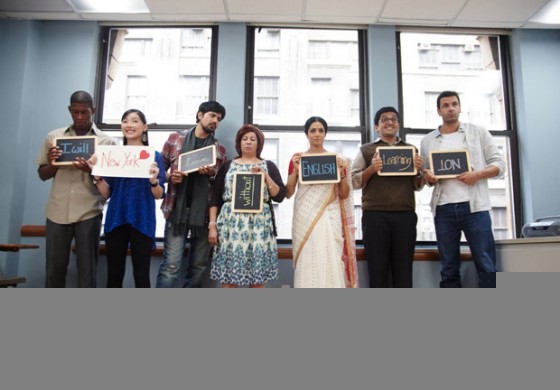 Trying to solve a puzzle are we? Sridevi in English Vinglish Movie Stills